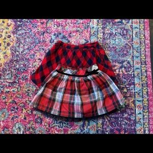 Two toddler holiday skirts! Baby Gap 3T, Sonoma 4T